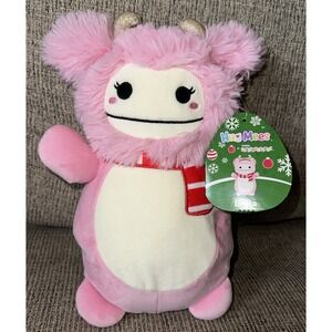 Brina Squishmallow Hug Mee 11" Inch Pink Snowboarding Yeti Bigfoot NWT Winter
